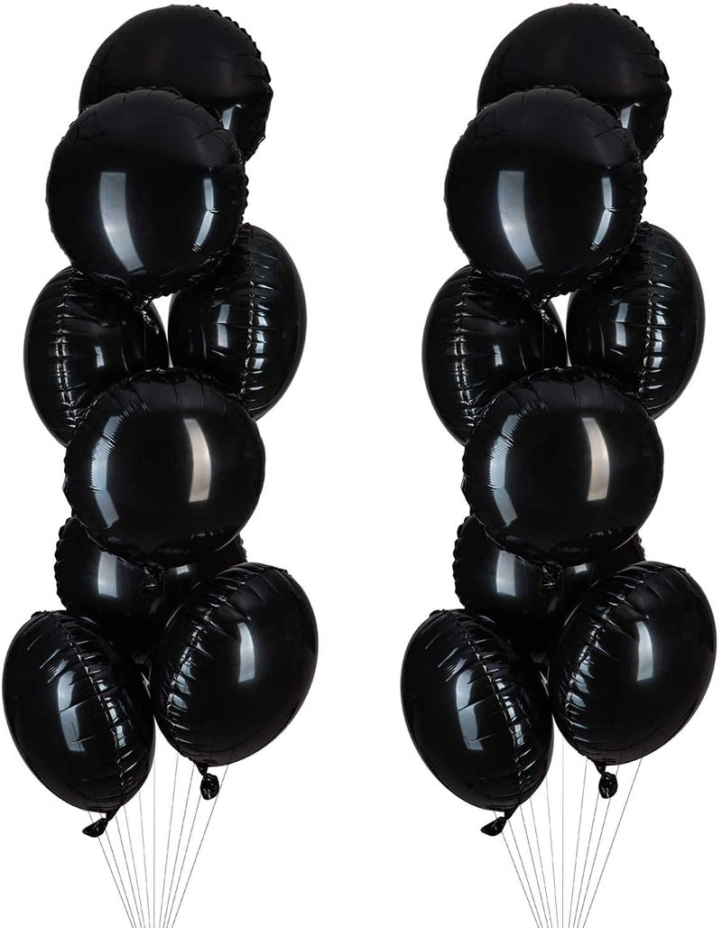Lazybeee 18" inches Round Shape Party Decorative Foil Balloon for Boys Or Girls | Wedding Anniversary | Birthday Decoration (Pack of 10) - Image 1