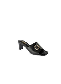 Michelle Morgon Ladies Block Heel Sandals  Black 092-2269