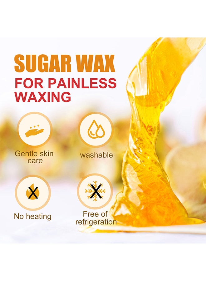 سوماكس شمع سوماكس لإزالة الشعر 50 جرام + 2 عود خشبي و3 أوراق لإزالة الشعر - Image 3