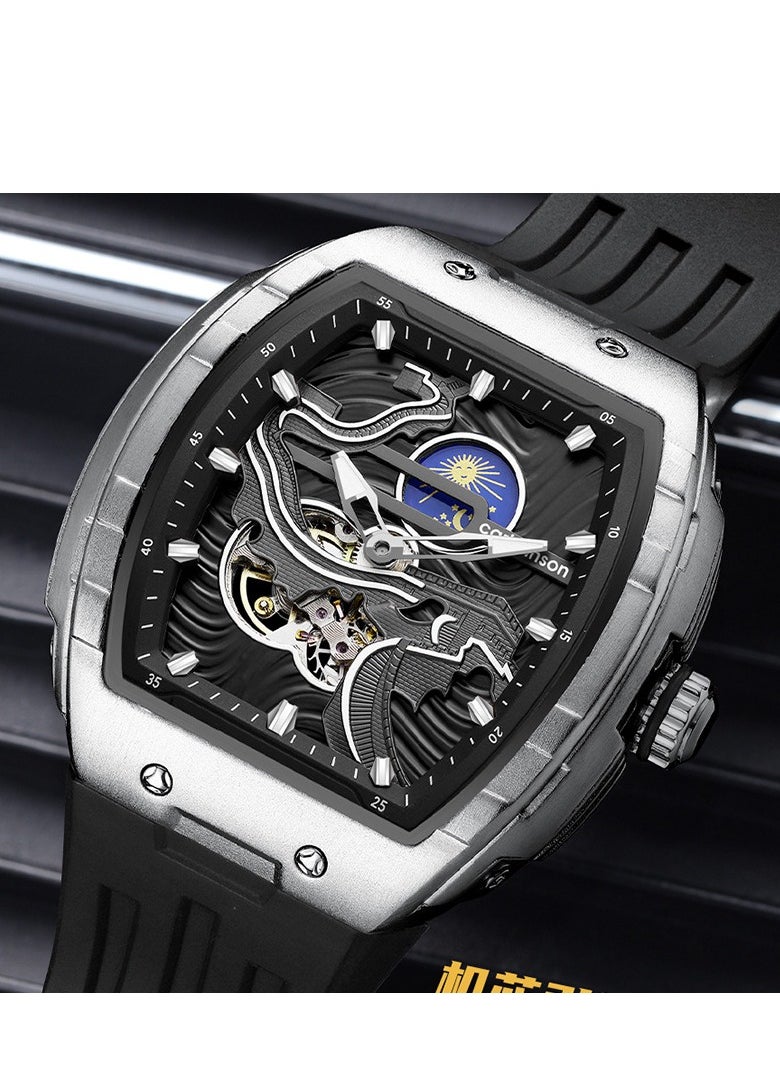 Generic Men's Silicone Tape Sports Machinery Watch  - Image 1