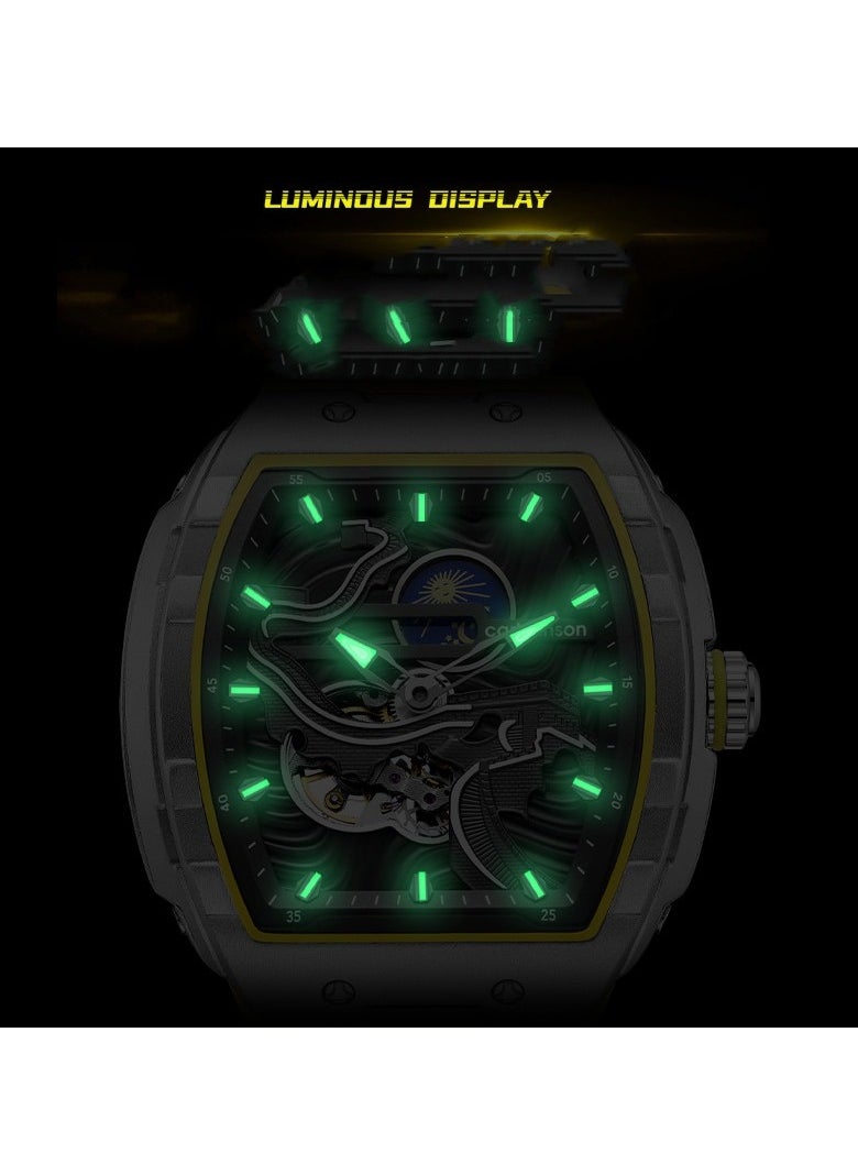 Generic Men's Silicone Tape Sports Machinery Watch  - Image 3
