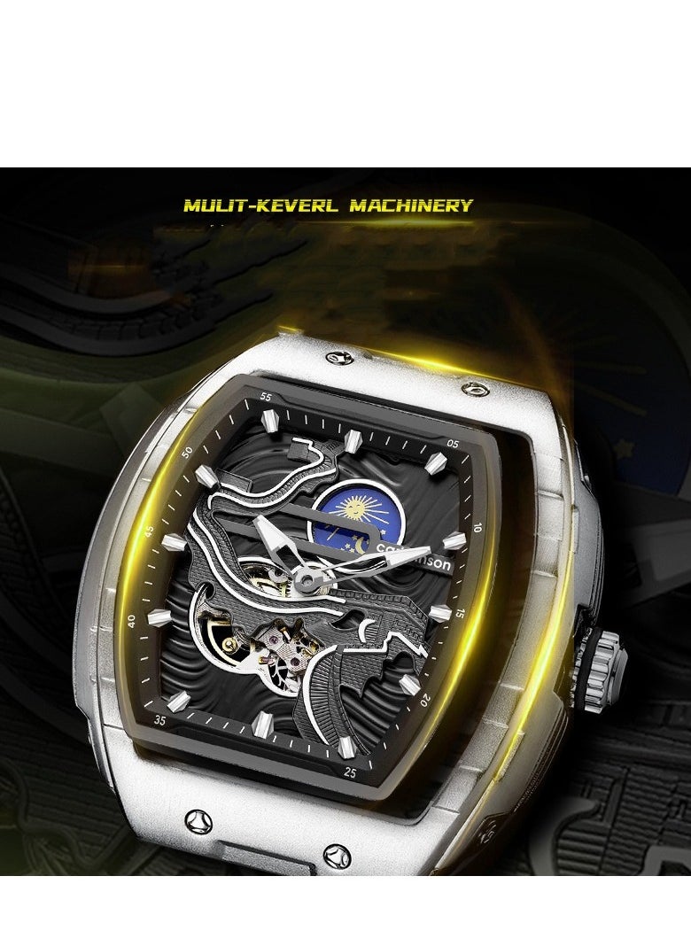 Generic Men's Silicone Tape Sports Machinery Watch  - Image 2
