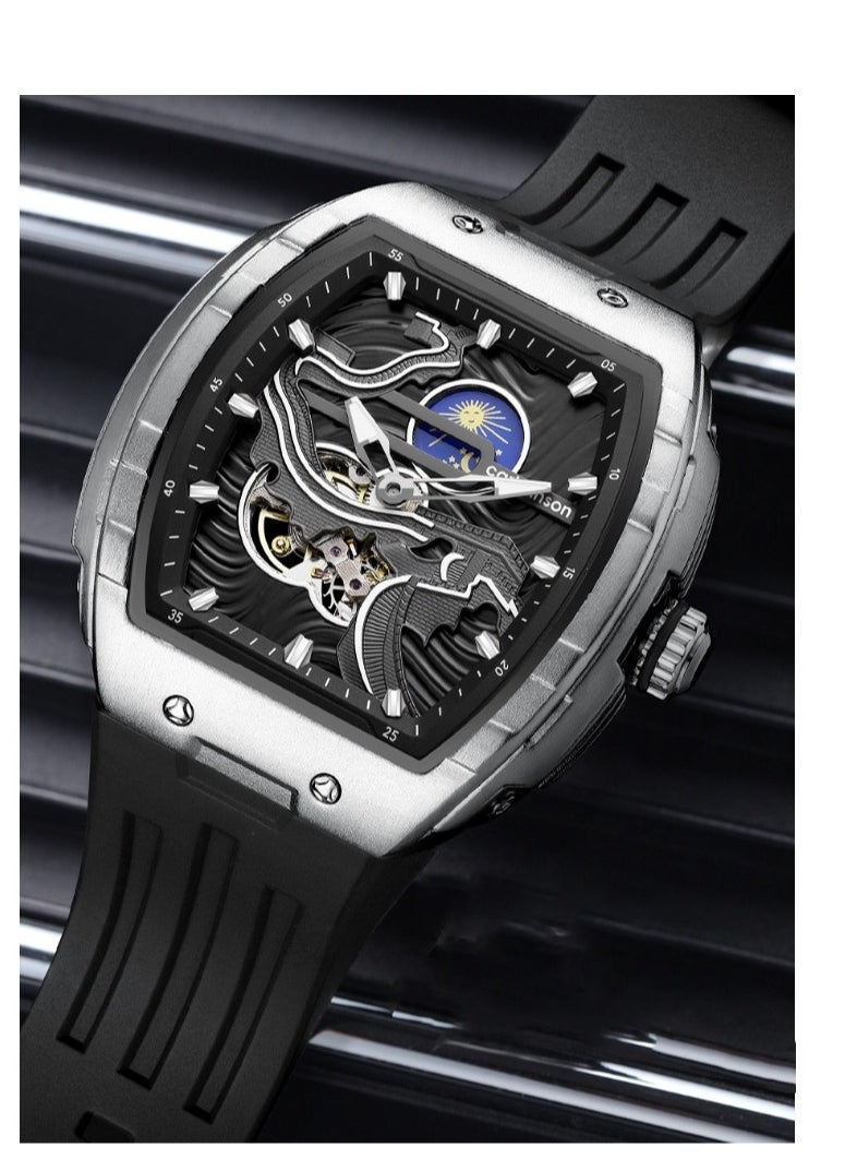 Generic Men's Silicone Tape Sports Machinery Watch  - Image 5