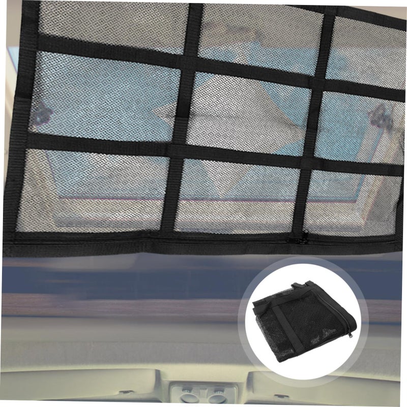 Double Mesh Car Ceiling Cargo Net Organizer Durable Storage For Cars Trucks SUVs - Image 4