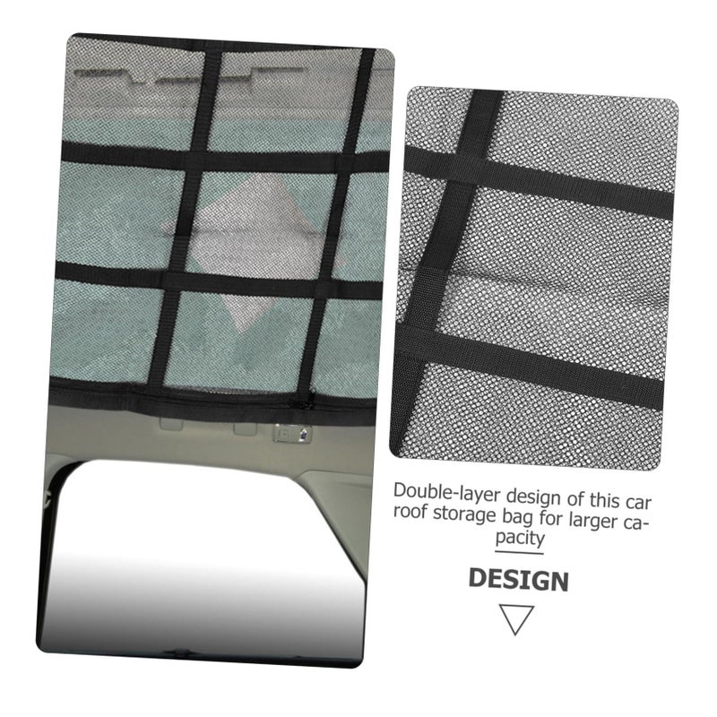 Double Mesh Car Ceiling Cargo Net Organizer Durable Storage For Cars Trucks SUVs - Image 5