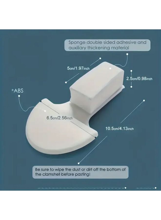 ABS Toilet Seat Lifter Portable White Handheld Flip Cover - Image 1