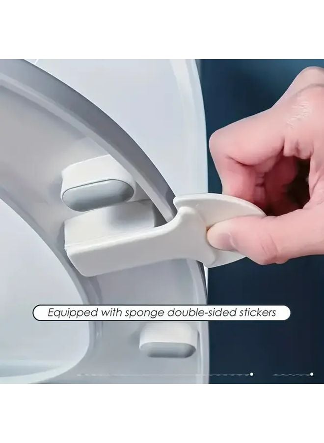 ABS Toilet Seat Lifter Portable White Handheld Flip Cover - Image 3