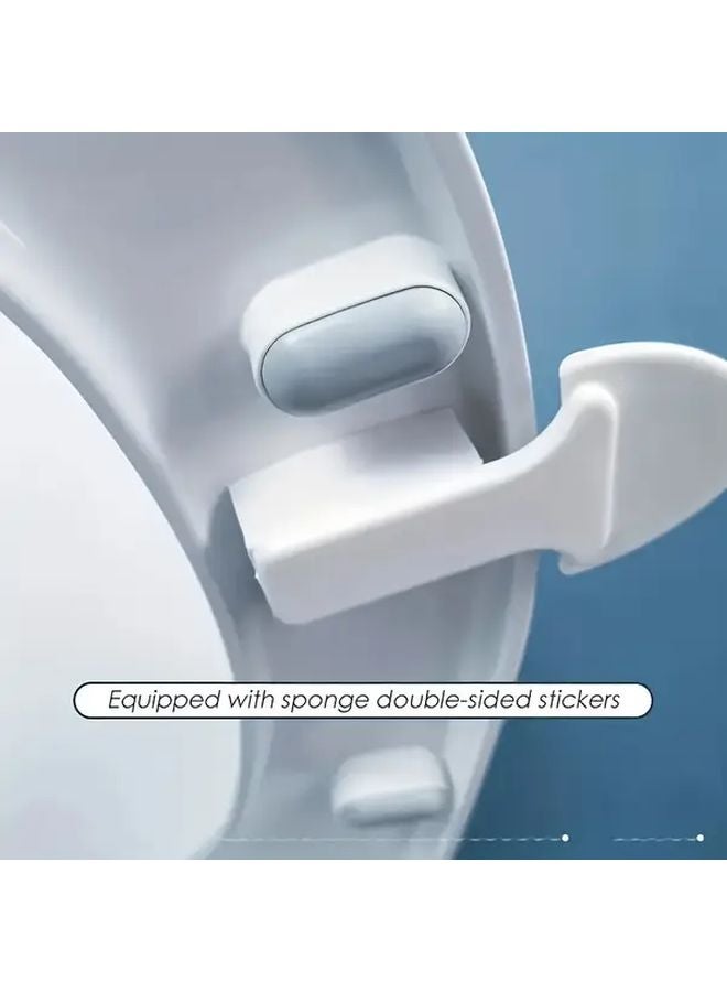 ABS Toilet Seat Lifter Portable White Handheld Flip Cover - Image 2