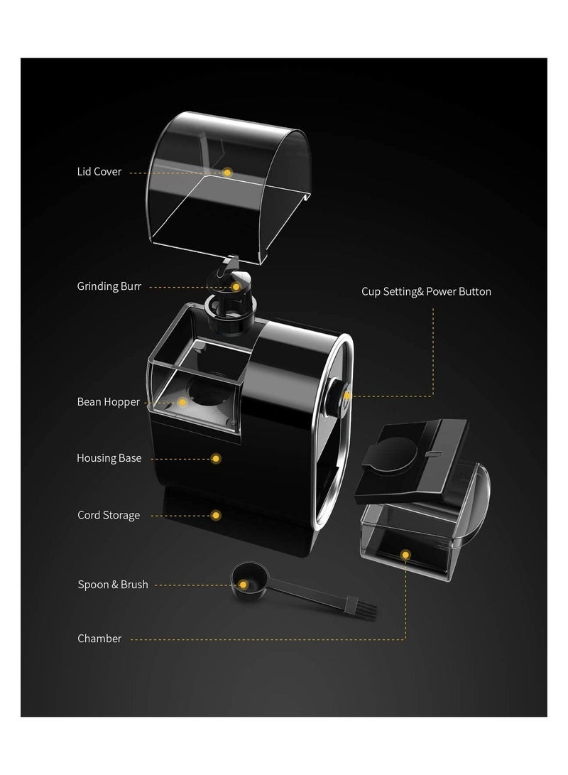 SHARDOR Electric Burr Coffee Grinder with 14 Grind Settings, Adjustable Burr Mill Coffee Bean Grinder for Espresso, Drip Coffee, French Press and Percolator Coffee, Cleaning Brush Included - Image 5