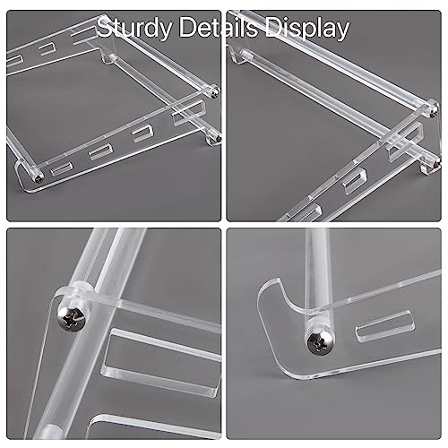QUPIVA Acrylic Laptop Stand for Desk, Clear Ventilated Computer Stand Holder for Desk, Ergonomic Acrylic Sturdy Laptop Riser Compatible with MacBook Air Pro Dell Lenovo Thinkpad ASUS 9-16 Inch - Image 3