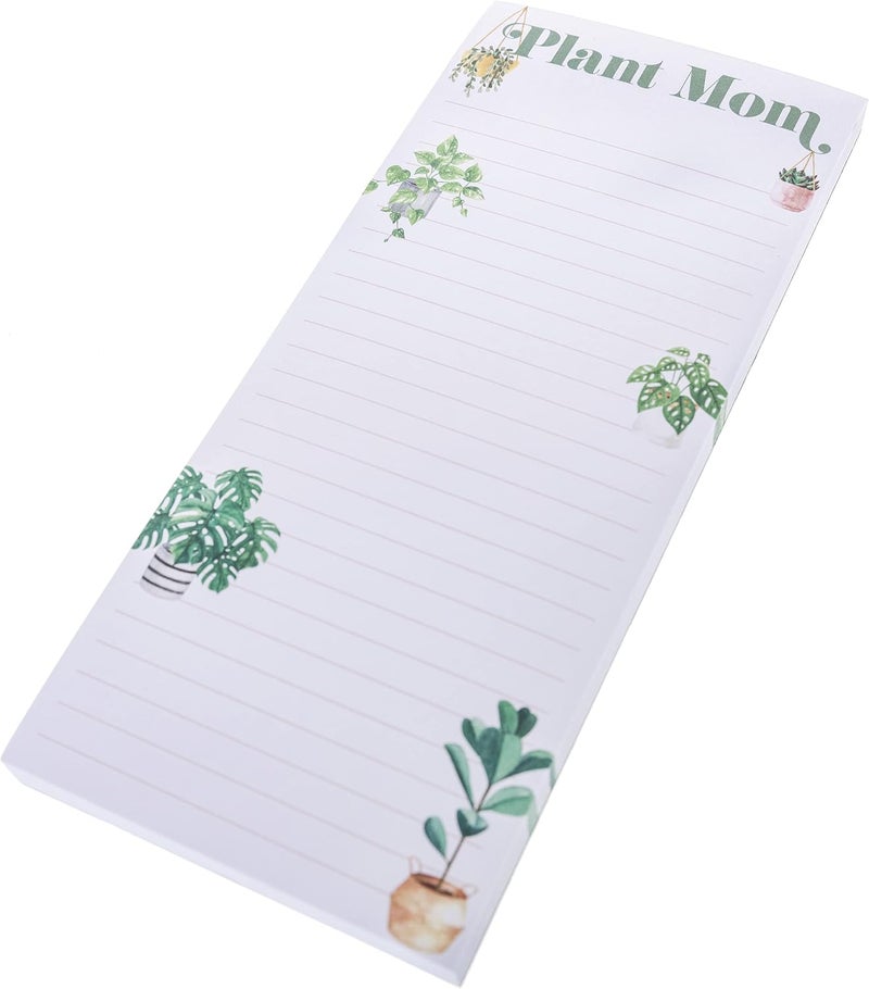 Graphique “Plant Mom” Magnetic Notepad | 100 Tear-Away Sheets | Grocery, Shopping, To-Do List | Magnetic Writing Pad for Fridge, Kitchen, Office | Lined Paper | Great Gift | 4” x 9.25” - Image 1