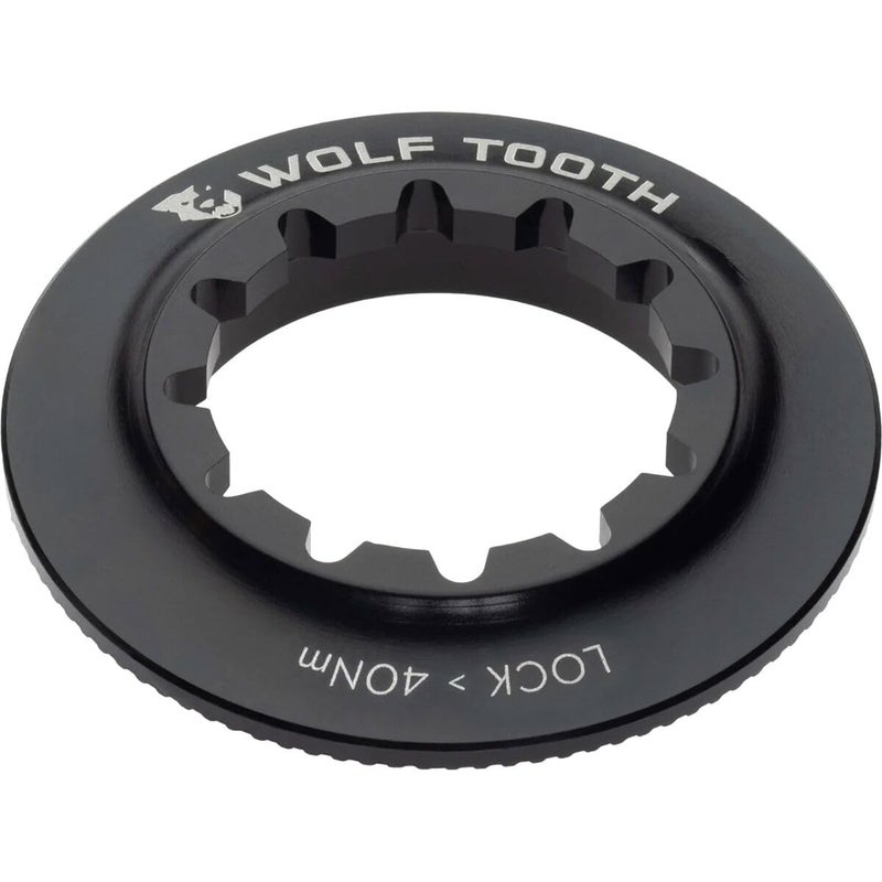 Wolf Tooth Centerlock Rotor Lockring â€“ Internal Spline Black - Image 1