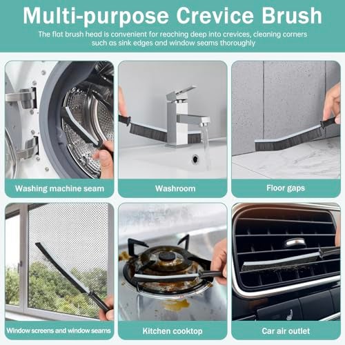 BANSTLE Crevice Cleaning Brush, Multifunctional Hard-Bristled Gap Scrub Brush, 2025 New Multifunctional Gap Cleaning Brush Tool, Dead Corners Brushes for Bathroom Kitchen Tiles Window Door Slots, 3pcs - Image 3