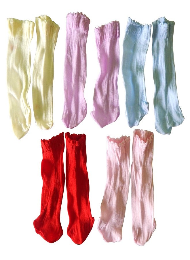 NPRC Unisex New Born Soft Cotton Socks -Pack of 5 (Multicolor_0-6 Months) - Image 1