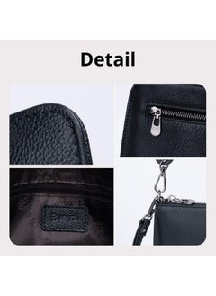 Bveyzi Genuine Leather Wristlet Purses For Women Envelope Clutch Wallet Small Crossbody Bags For Dressy Evening (Black)  - Image 5