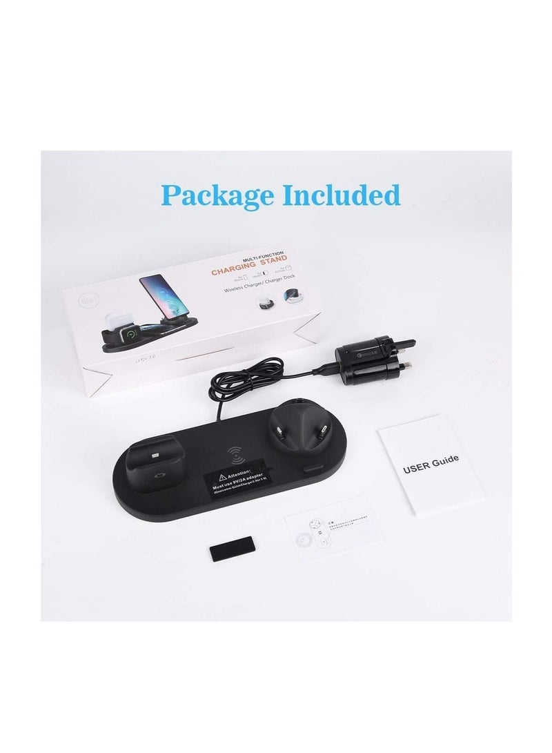Phone Planet 6 in 1 Wireless Fast Charging Stand for Apple Watch/AirPods/Apple iPhone/Samsung - Image 3