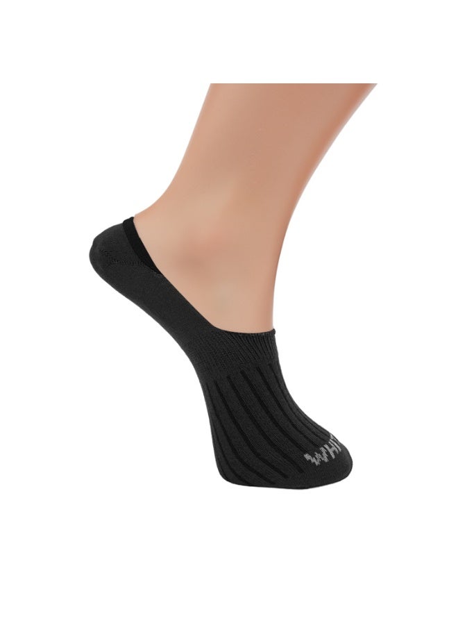 الورقة البيضاء 3 أزواج من الجوارب القصيرة للرجال المصنوعة من القطن - قابلة للتنفس، تمتص الرطوبة، متينة - 3 أزواج (زيتوني داكن، أسود وأبيض) - مقاس واحد - Image 2