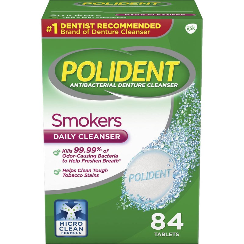 Polident Smokers Denture Cleanser Tablets - 84 Count - Image 1