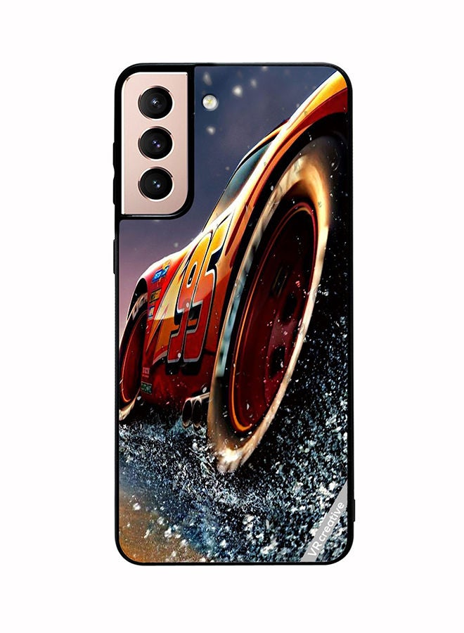 VR CREATIVE غطاء حماية لهاتف سامسونج جالاكسي S21 5G بتصميم سيارة متعدد الألوان - Image 1