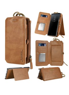 FLOVEME iPhone 6 / iPhone 7 / iPhone 8 2in1 Multi-functional Luxury Leather Wallet Case with 14 Card Slots + 1 Zipper Coin Pouch (Phone 6/7/8 4.7 inch) Red  - Image 4