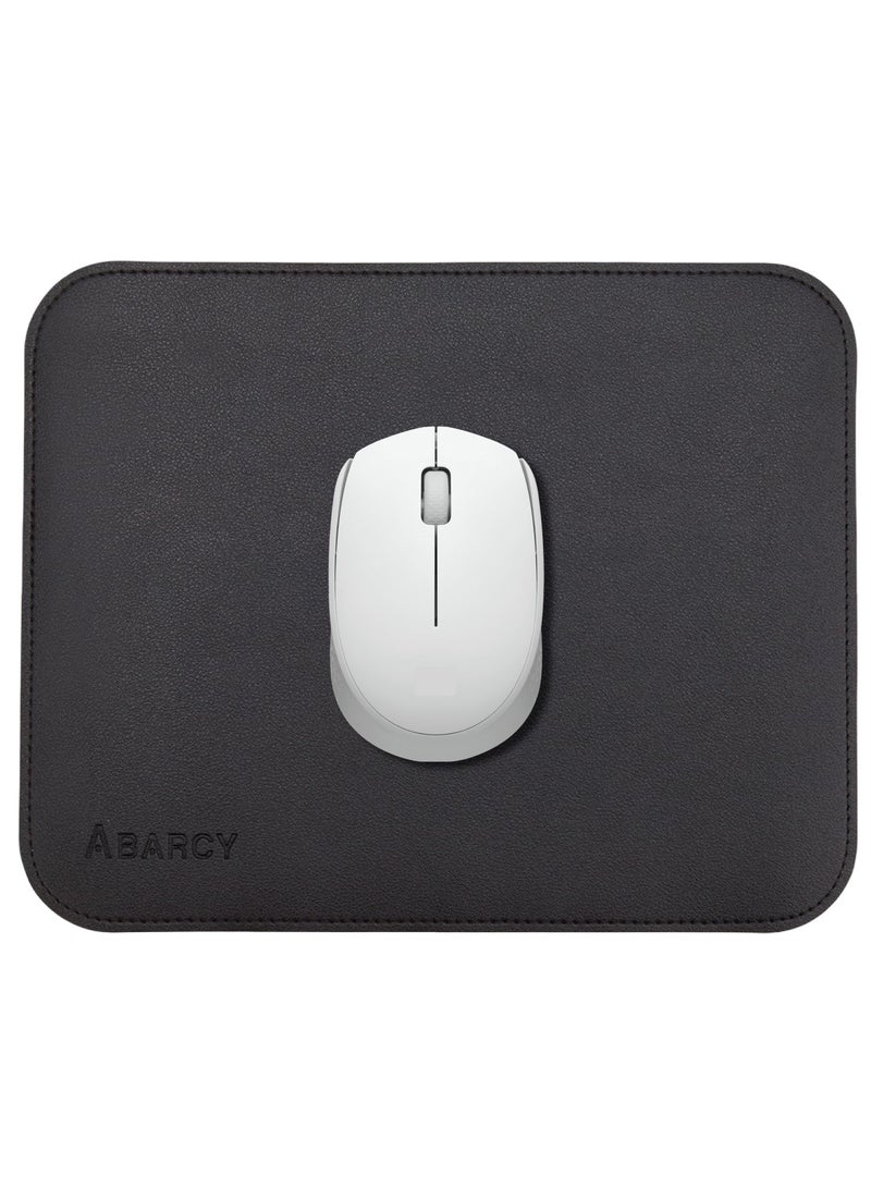 أبارسي ماوس باد جلدية - صغير ، 25 × 20 سم (9.84 × 7.87 انش) ، مقاوم للماء ، غير قابل للانزلاق ، حواف مخيطة ، متعدد الاستخدامات ، ألعاب ومكتب، محمول, باللون الأسود - Image 1