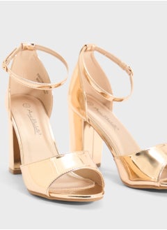 ELLA Block Heel Sandal With Ankle Strap  - Image 4