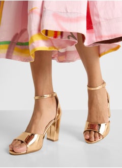 ELLA Block Heel Sandal With Ankle Strap  - Image 5