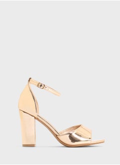 ELLA Block Heel Sandal With Ankle Strap  - Image 1