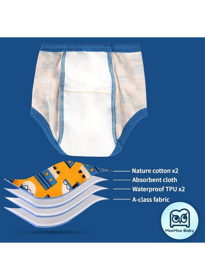 MooMoo Baby MooMoo Baby 8 Packs Toddler Training Underwear for Boy and Girls Strong Absorbent Cotton Training Pants 2-7T  - Image 4