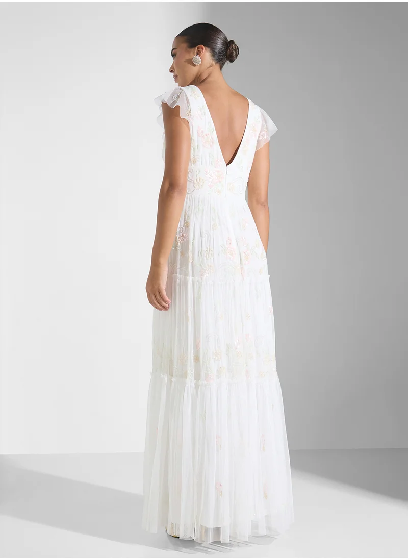 Namshi x Embroidered Evening Dress