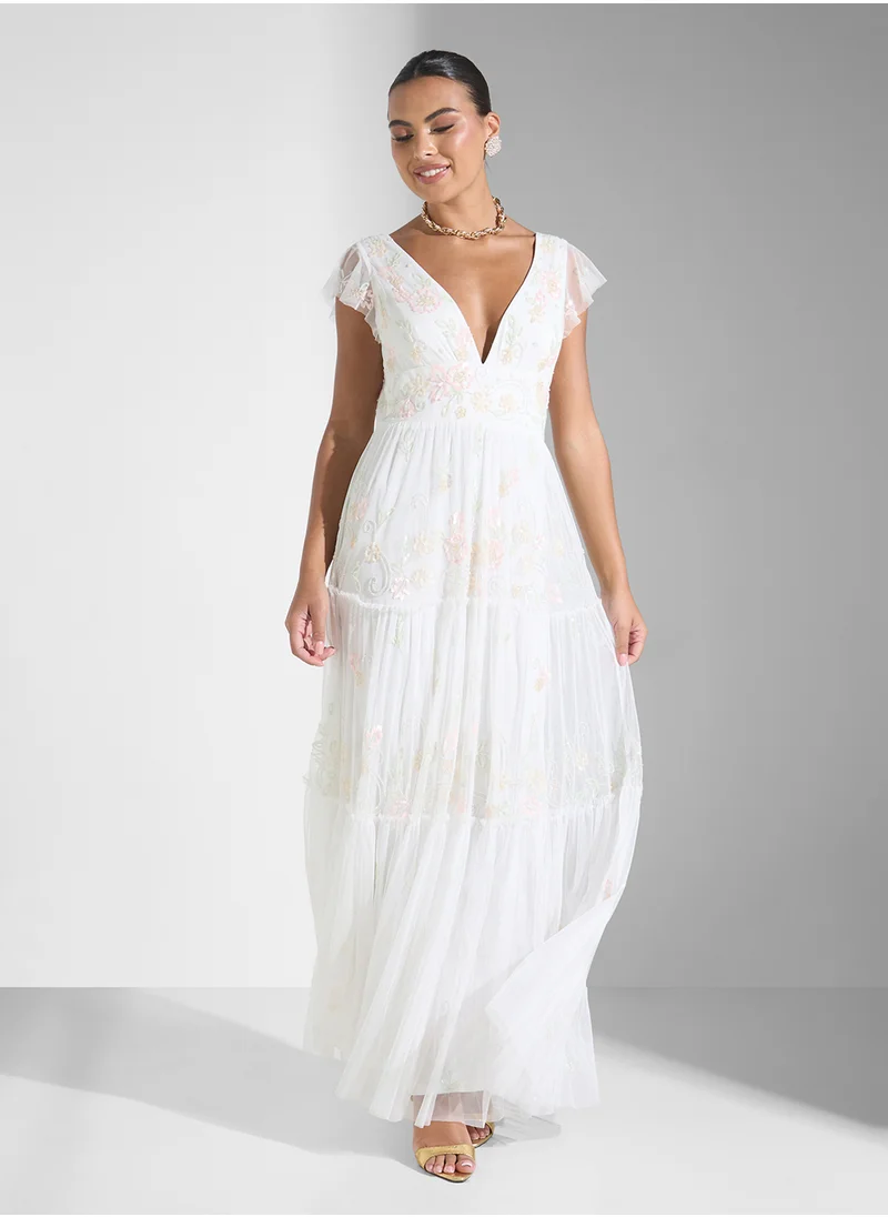Namshi x Embroidered Evening Dress