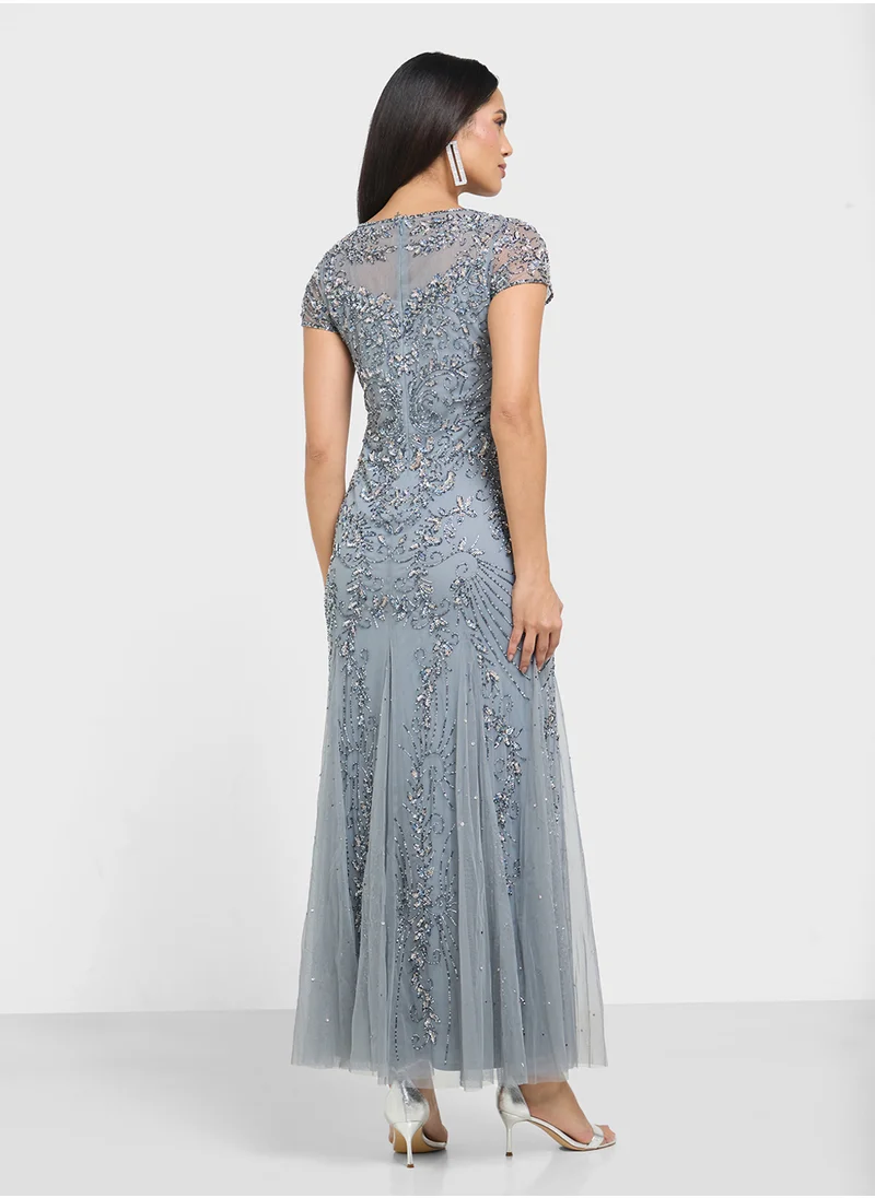 Namshi x Floral Embroidered Dress