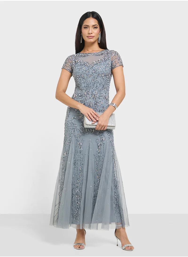 Namshi x Floral Embroidered Dress