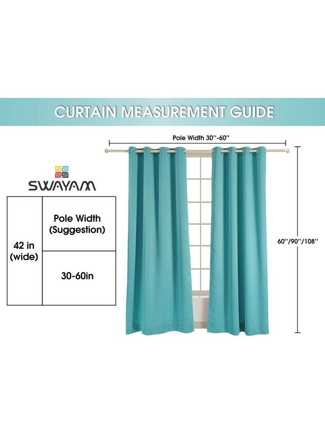 Swayam Blackout 5 Feet 1 PC Window Curtain for Bedroom, Living Room - Cream - Image 4