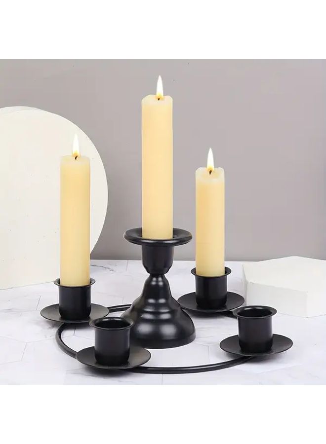 Golden Modern Minimalist Nordic Metal Candle Holders Set Of 2 For Home Decor - Image 2