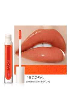 FOCALLURE High Shine Lip Glow Coral FA-153 #5  - Image 1