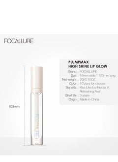 FOCALLURE High Shine Lip Glow Coral FA-153 #5  - Image 3