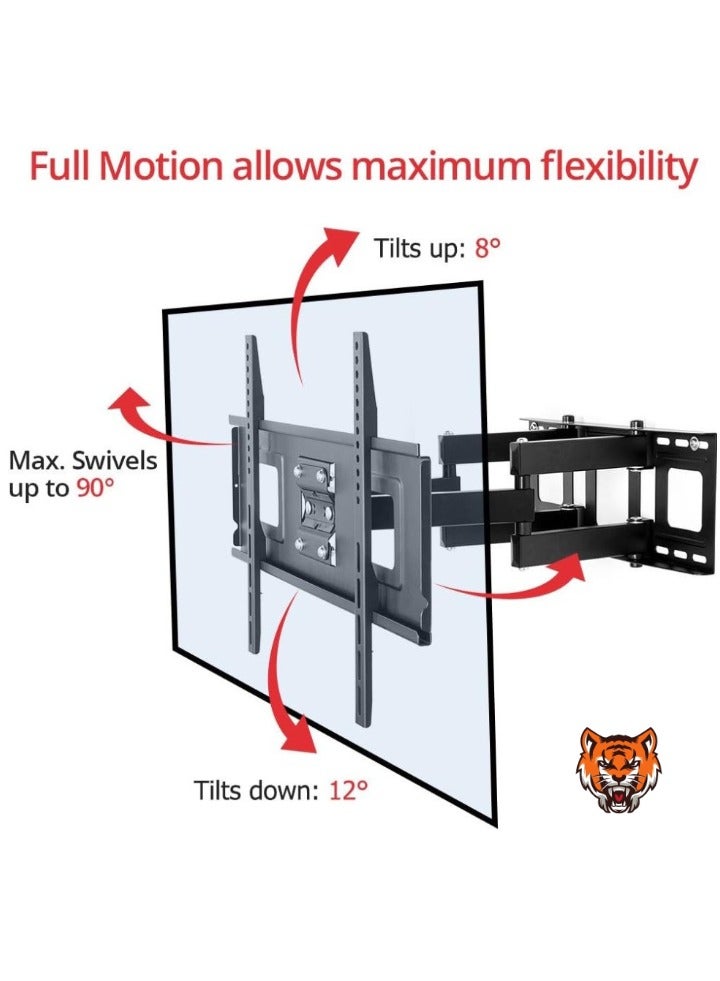 TIGER "Full Motion Articulating TV Wall Mount Bracket for 32''-65'' LED, LCD, HD, 4K, and Plasma TVs" - Image 2