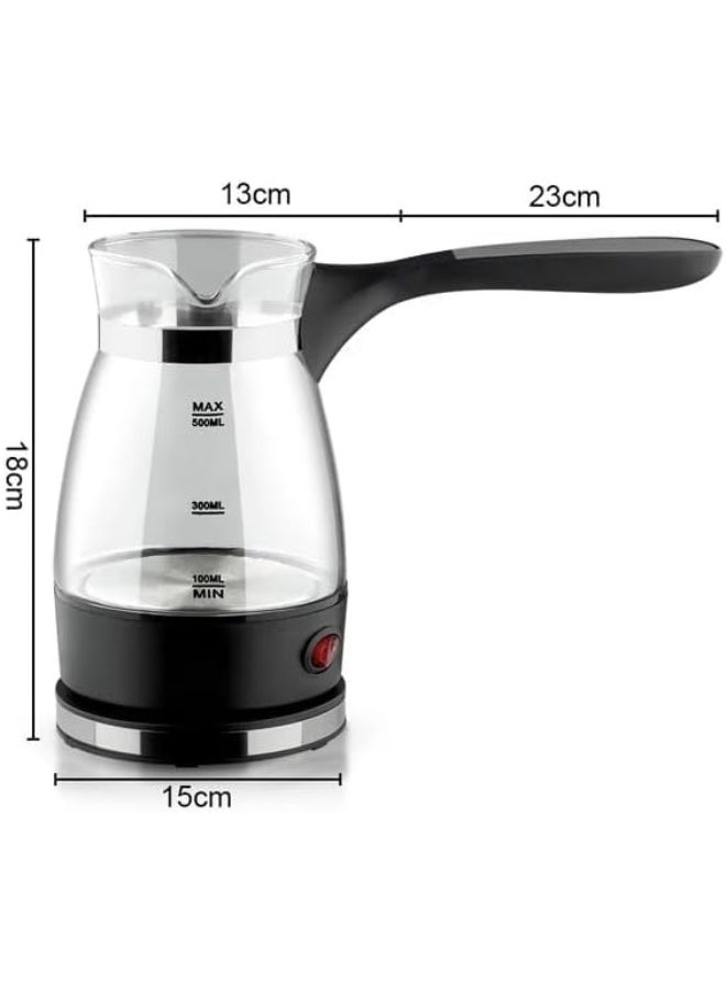 ECVV Stainless Steel Pot Coffee Pot Glass Tea Pitcher Stainless Steel Teapot Portable Tea Maker Concentrate Steel Wire Manual Travel Glass Teapot Camping Teapot - Image 1