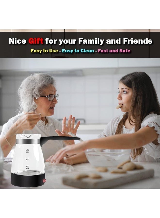 ECVV Stainless Steel Pot Coffee Pot Glass Tea Pitcher Stainless Steel Teapot Portable Tea Maker Concentrate Steel Wire Manual Travel Glass Teapot Camping Teapot - Image 4