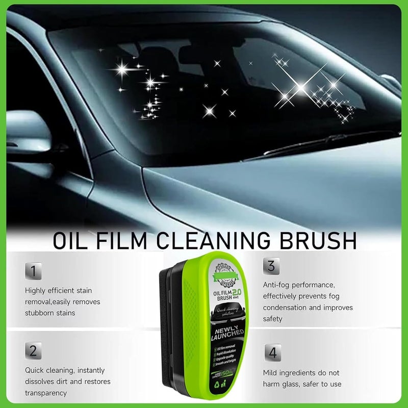 KRIDARSH Automotive Oil Film Cleaning Brush, 2025 Upgrade Clearvision Car Windshield Cleaner, Clearvision Glass Cleaner, 150mll Reusable Oil Film Cleaning Brush for Car Window, Prevents Rain and Fog - Image 5