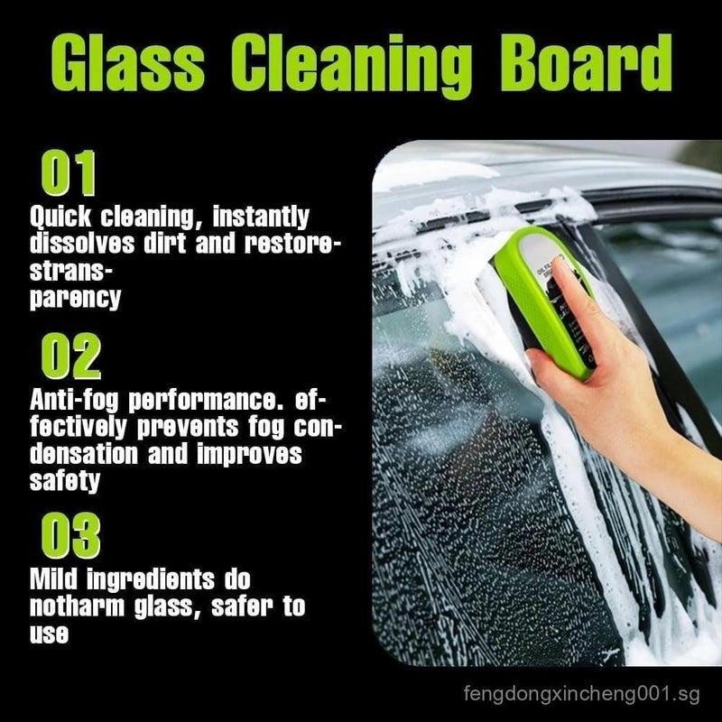 KRIDARSH Automotive Oil Film Cleaning Brush, 2025 Upgrade Clearvision Car Windshield Cleaner, Clearvision Glass Cleaner, 150mll Reusable Oil Film Cleaning Brush for Car Window, Prevents Rain and Fog - Image 2