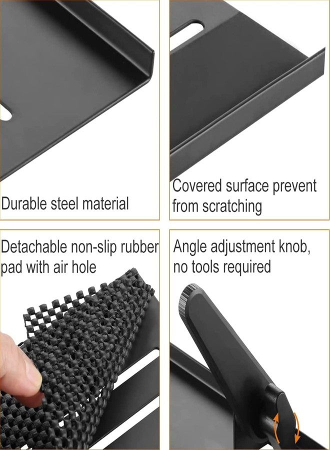 رف علوي للتلفزيون من براكوايزر بدون حفر، بعرض 24 بوصة، منصة تثبيت علوية للشاشة، تحمل مكبر صوت، وجهاز استقبال صوتي/مرئي، وجهاز وسائط، وجهاز ألعاب، وغيرها. - Image 4