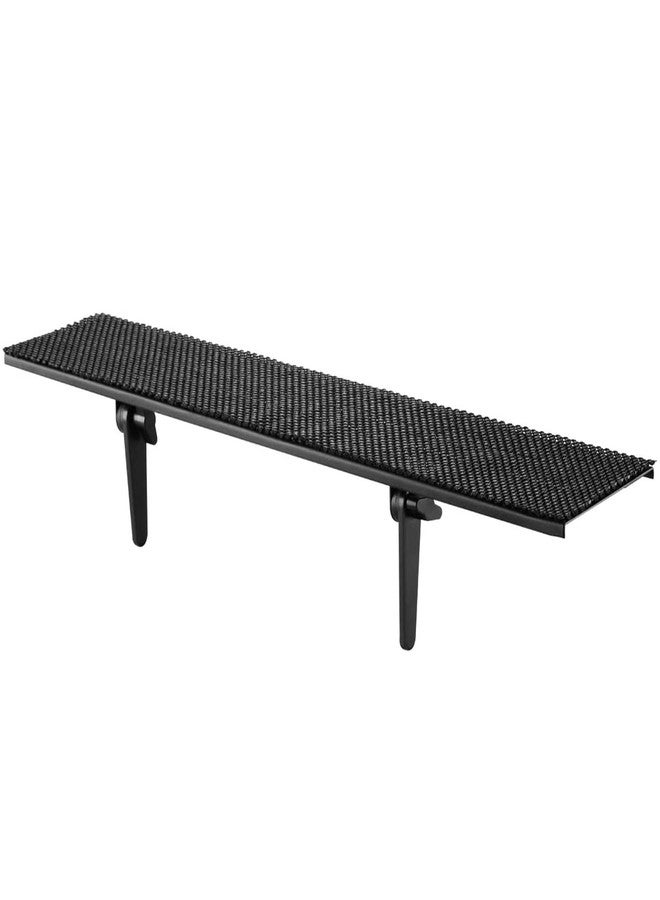 رف علوي للتلفزيون من براكوايزر بدون حفر، بعرض 24 بوصة، منصة تثبيت علوية للشاشة، تحمل مكبر صوت، وجهاز استقبال صوتي/مرئي، وجهاز وسائط، وجهاز ألعاب، وغيرها. - Image 1