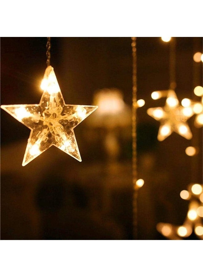 زوبا ستارة هلال و نجمة زينة رمضان منفوخة كريستال 9 اصفر 2 فيشه 2 متر - Image 3