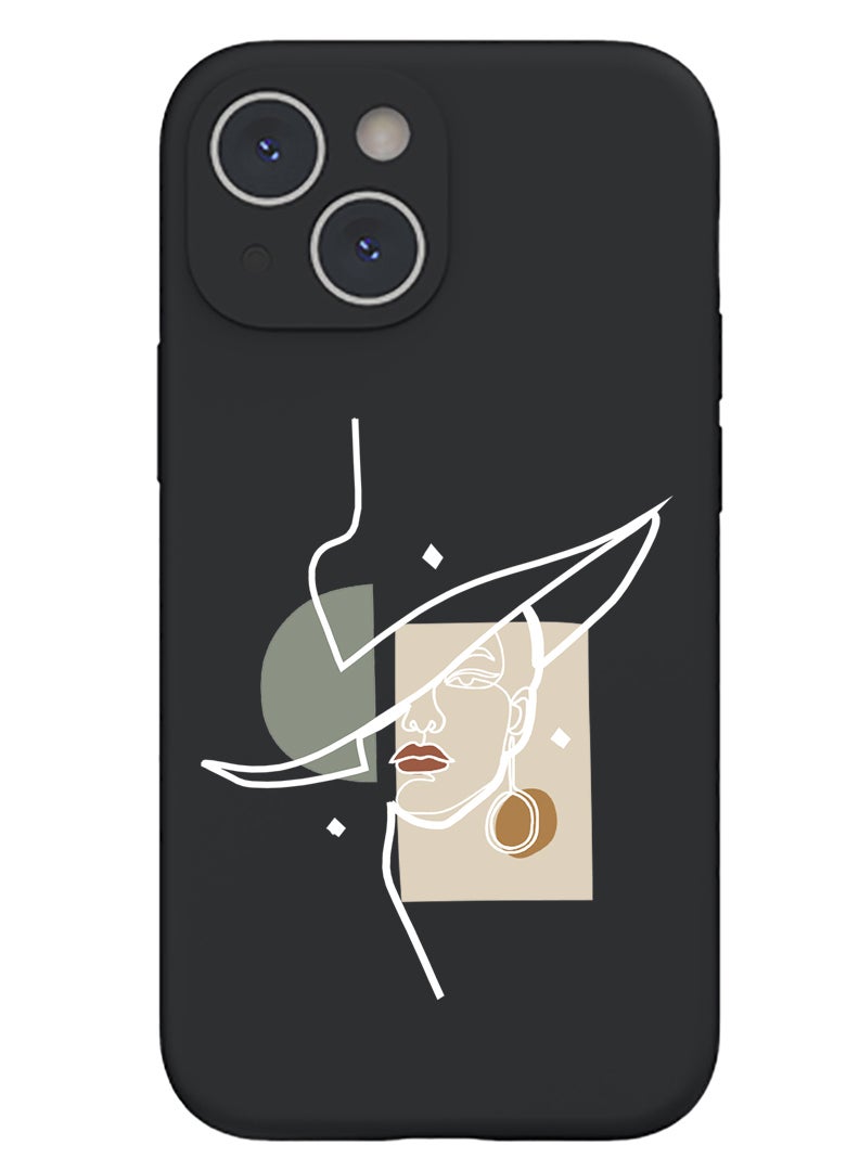 Theodor Protective Slim Fit Case Liquid Silicone Cover with Full Body Protection Anti-Scratch Shockproof Case For iPhone 13 Black  - You are here copy - Image 1