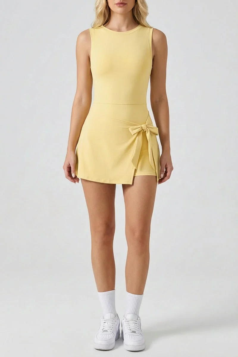 SVL فستان سڤل للعب والحفلات مع شورت داخلي بلون ليمون سوربيه