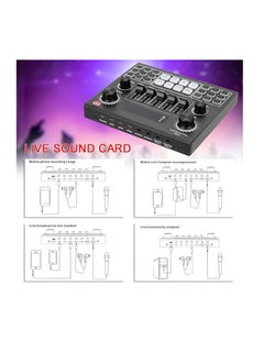 Houmt Houmt V9 Live Sound Card Audio Interface Intelligent Sound Card for Singing Live Broadcasting/Recording Voice and Music Compatible with Computer and SmartPhone Volume Adjustable Mixer Hosting Speech  - Image 5