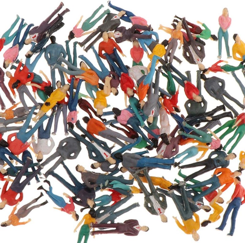 klarako 100 Piece Mixed People Figures, Miniature Train Landscape Design, Gauge 1: 50 1: 300  1:50 - Image 4
