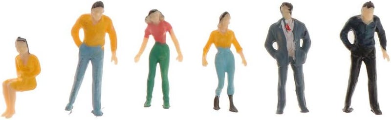klarako 100 Piece Mixed People Figures, Miniature Train Landscape Design, Gauge 1: 50 1: 300  1:50 - Image 5